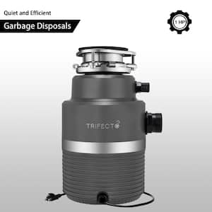 Scrapper 1 HP Continuous Feed Garbage Disposal with Sound Reduction and Power Cord Kit