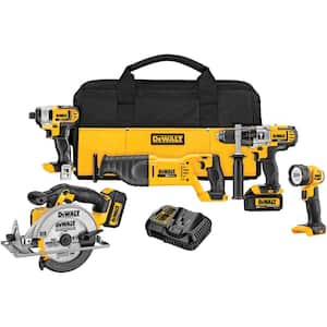 20-Volt MAX Cordless Combo Kit (5-Tool) with (2) 20-Volt 3.0Ah Batteries & Charger