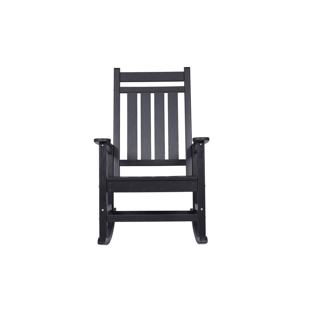All Weather Black Wood Outdoor Rocking Chair ​ price history on PriceWatchPro