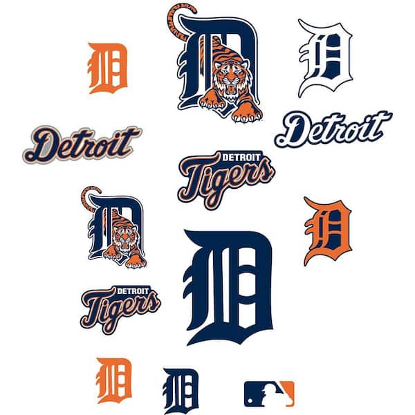 Fathead 40 in. x 27 in. Tigers Logo Sheet Wall Decal