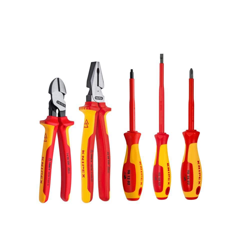 KNIPEX Pliers and Screwdriver Tool Set (5-Piece) 9K 98 98 21 US