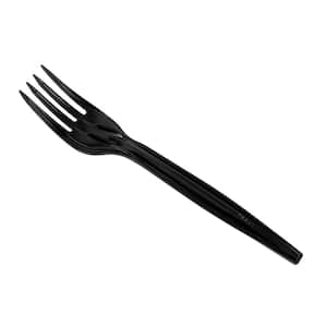 Black Disposable Plastic Fork Utensils Refill for CUTDISPBK-BLK 100 pcs