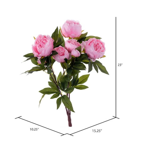 Vickerman 23 in. Brush Pink Artificial Peony Spray individual Flower Stem  FD182379 - The Home Depot