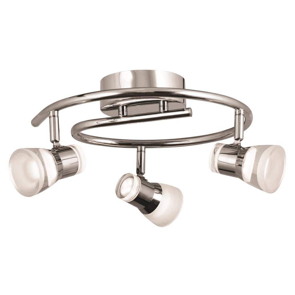 Polished Chrome 16" LED Fixed Rail Ceiling Fixture