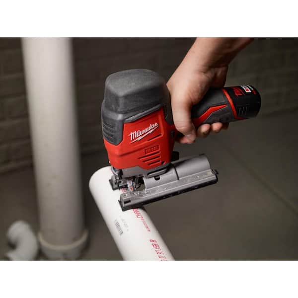 Milwaukee - M12 12V Lithium-Ion Cordless Jig Saw Kit with One 1.5 Ah Battery, Charger, Tool Bag
