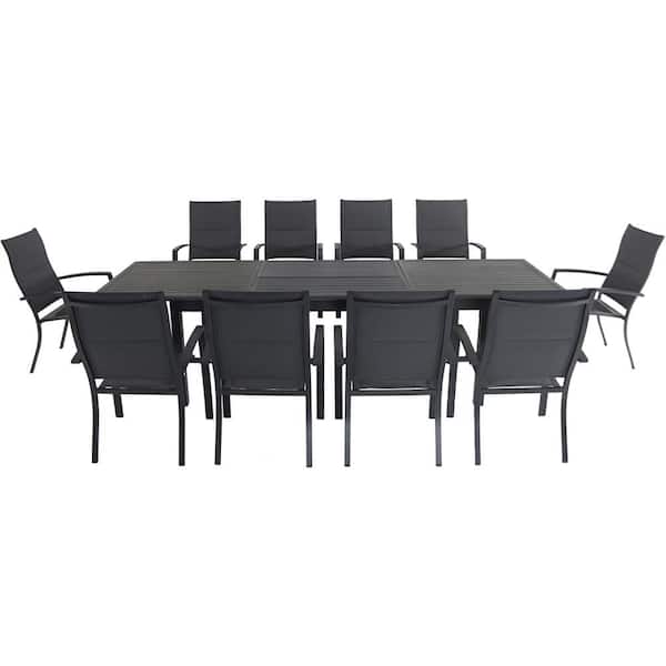 Cambridge Bryn 11 Piece Aluminum, Extendable Outdoor Dining Table For 10