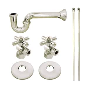 Gourmet Scape Traditional Plumbing Supply Kit Combo 1-1/2 in. Brass with P- Trap in Polished Nickel