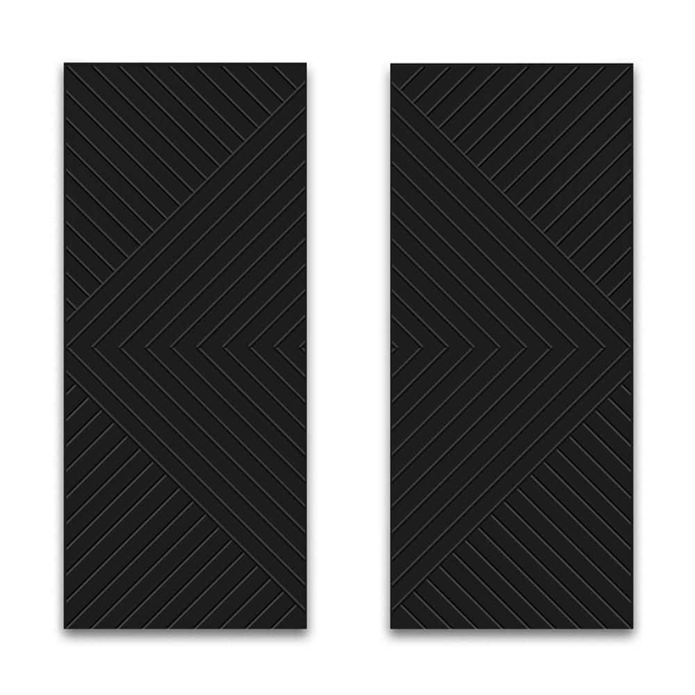 48 in. x 84 in. Hollow Core Black Painted Composite MDF Interior Double Closet Sliding Doors price history on PriceWatchPro