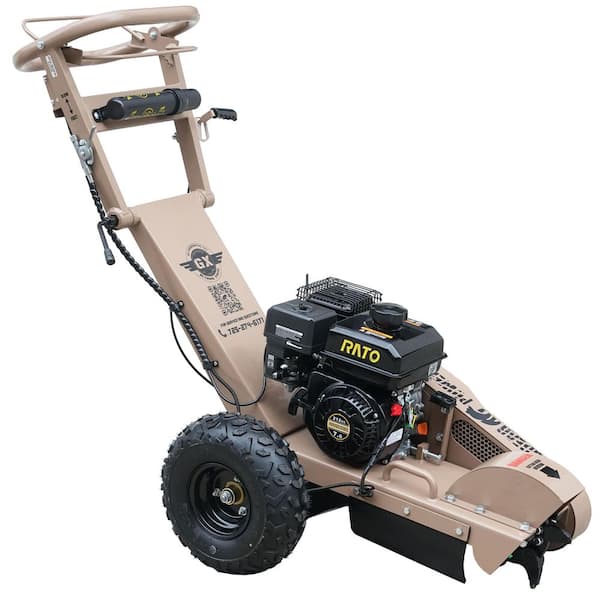BEARCLAW 7HP Gas Powered Stump Grinder with 6 Tungsten Carbide Cutters and High Torque Rato Engine