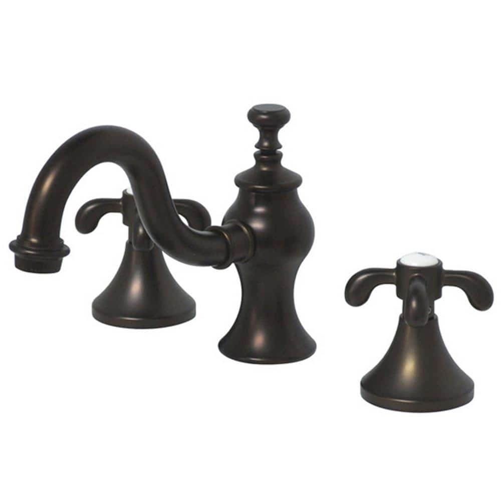 Tear Drop Cross 8 in. Widespread 2-Handle High-Arc Bathroom Faucet in Oil Rubbed Bronze price history on PriceWatchPro