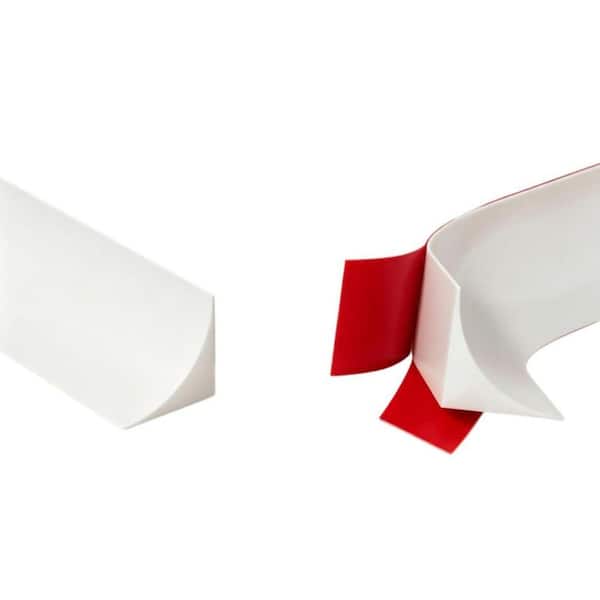 9.8 ft. Self-Adhesive Quarter Round Molding for Wall, Floor Edges, Stairs, Countertops and Bathroom Bathtubs, White