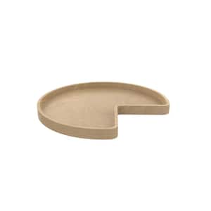 28 in. Banded Wood Kidney Lazy Susan with Steel Bearing