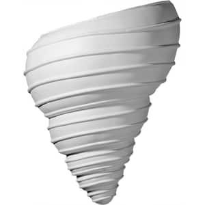 10-1/8 in. x 5-1/2 in. x 12-1/2 in. Primed Polyurethane Spiral Shell Wall Sconce