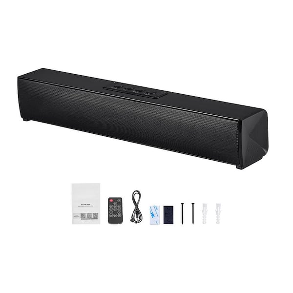 Sound Bar for Smart TV, 2.0 Channel, 17 in. Compact Soundbar TV Speakers for Projector, Bluetooth AUX Connection, Remote