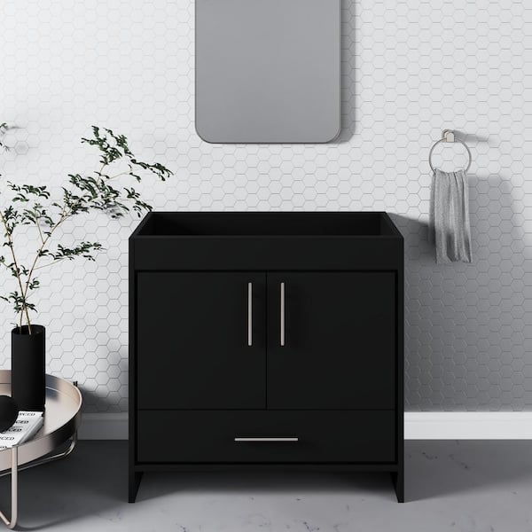 VOLPA USA AMERICAN CRAFTED VANITIES Pacific 36 in. W x 18 in. D Modern Bath Vanity Cabinet Only in Black