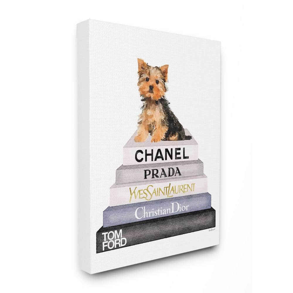 Stupell Industries Trendy Fashion Books Glam Dog Printed Throw Pillow Design by Amanda Greenwood