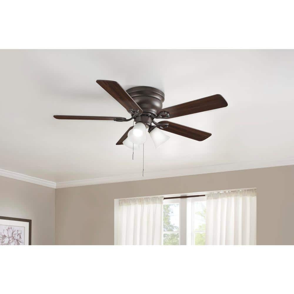 Hampton Bay Clarkston II 44 in. LED Indoor Oil Rubbed Bronze