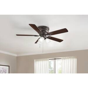 Clarkston II 44 in. LED Indoor Oil Rubbed Bronze Ceiling Fan with Light Kit