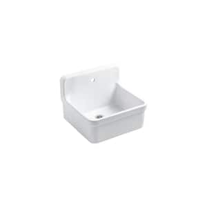 Gilford 24 in. x 22.125 in. Vitreous China Utility Sink in White