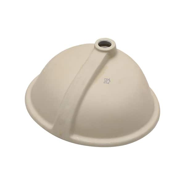 Logmey 19 in. Modern Bathroom Porcelain Ceramic Undermount Oval Sink in White, Size: 19*16*8