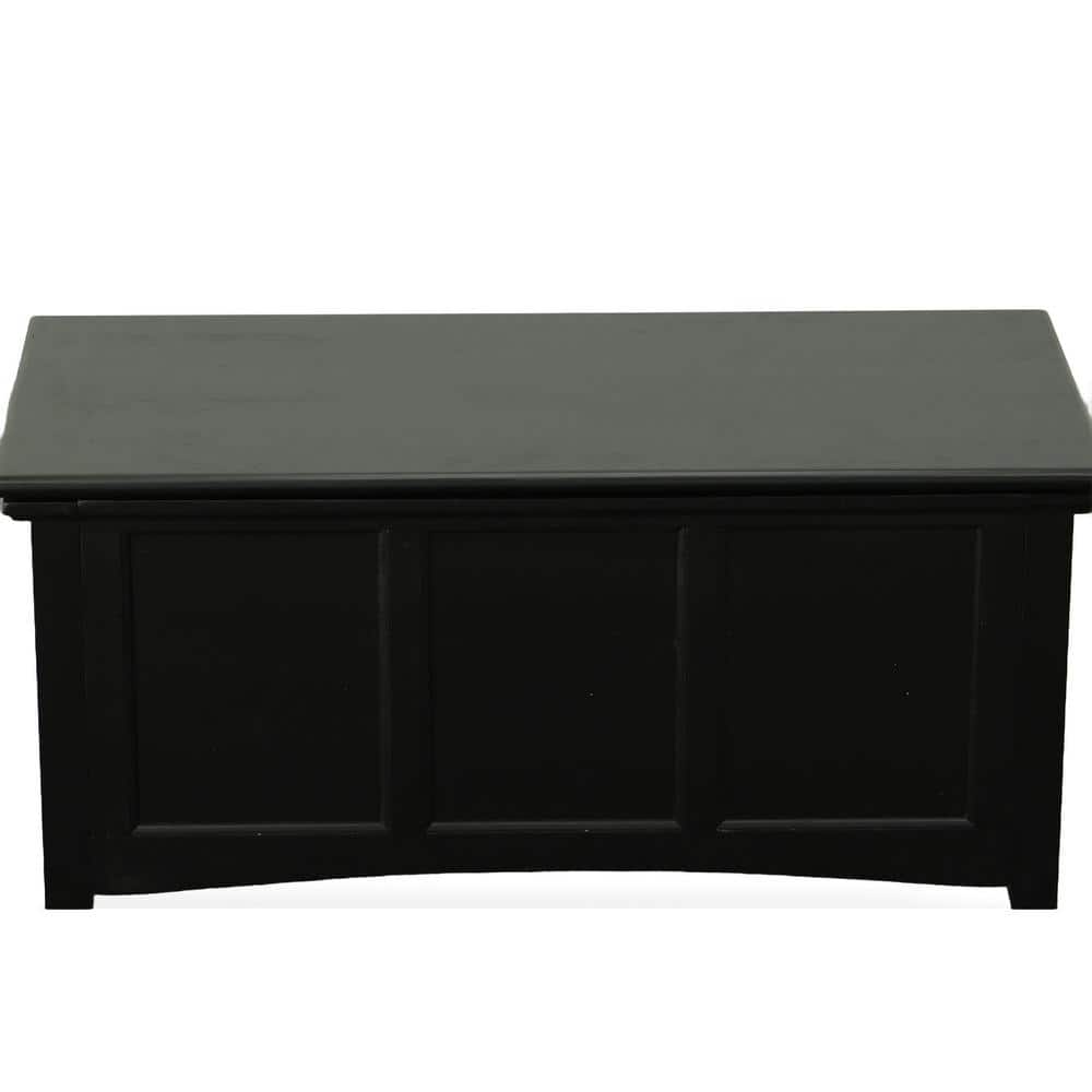 Antique Black Tapered Leg Accent Storage Chest