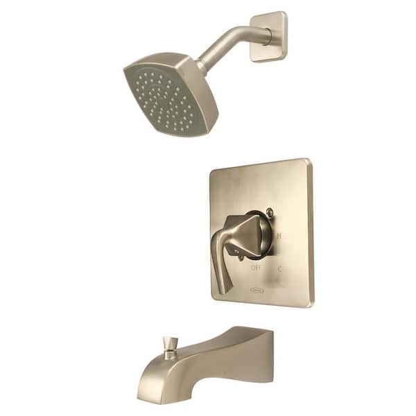 Pioneer Prenza T-4PR110-BN Single Handle 1-Spray Tub and Shower Faucet 1.75 GPM in. PVD Brushed Nickel Valve Not Included