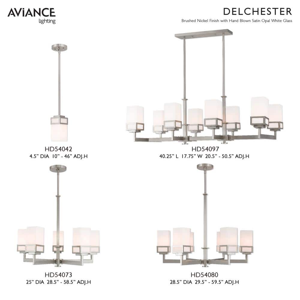 Elegant Harding 8-Light Linear Chandelier with Satin Opal White Glass