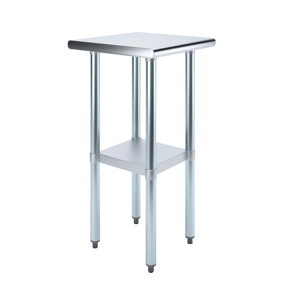 AMGOOD 18 in. x 18 in. Stainless Steel Kitchen Utility Table with