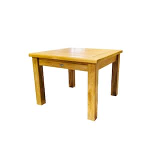 Asia 24 in. Square Natural Teak Outdoor Side Table