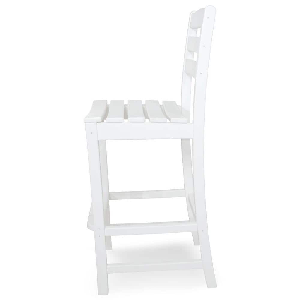 Eco-Friendly Modern White Recycled Plastic Outdoor Bar Stool