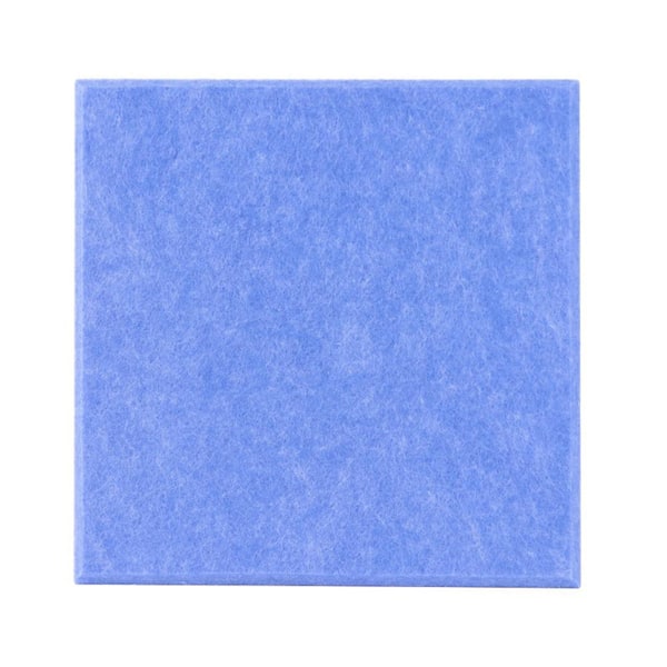 Wellco 0.4 in. x 9 in. x 9 in. Fabric Square Self-Adhesive Sound Absorbing Acoustic Panels in Blue (12-Pack)
