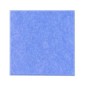 0.4 in. x 9 in. x 9 in. Fabric Square Self-Adhesive Sound Absorbing Acoustic Panels in Blue (12-Pack)