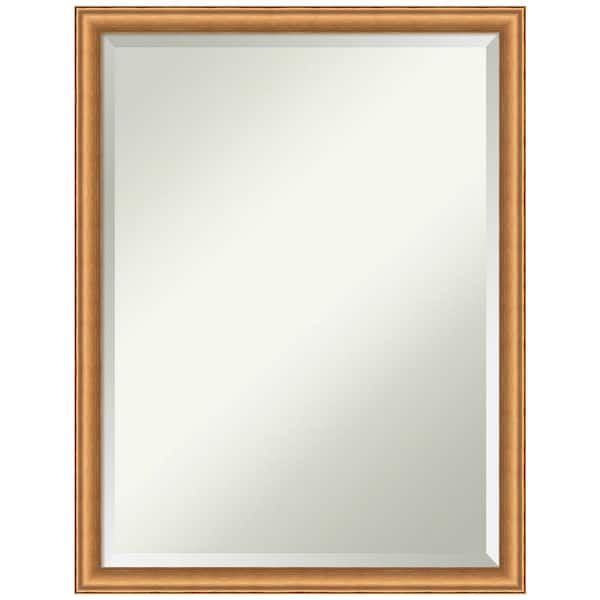 Amanti Art Salon Scoop Copper 20 in. x 26 in. Beveled Casual Rectangle Wood Framed Wall Mirror in Bronze