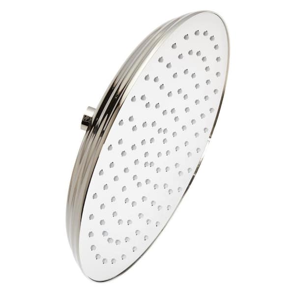 SIGNATURE HARDWARE 1-Spray Patterns with 2.5 GPM 10 in. Wall Mount Full Fixed Shower Head with No Additional Features in Polished Nickel