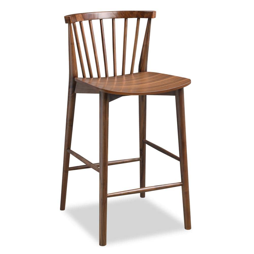 Poly and Bark Ligna Counter Stool in Walnut DI704WAL The Home Depot
