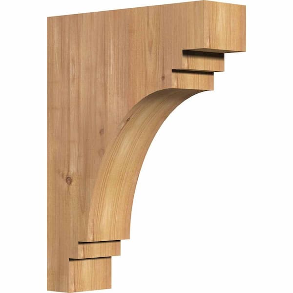 Ekena Millwork 3-1/2 in. x 12 in. x 16 in. Western Red Cedar Pescadero Smooth Corbel