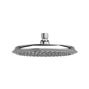 1-Spray Patterns 8.88 in. Wall Mount Fixed Shower Head in Chrome