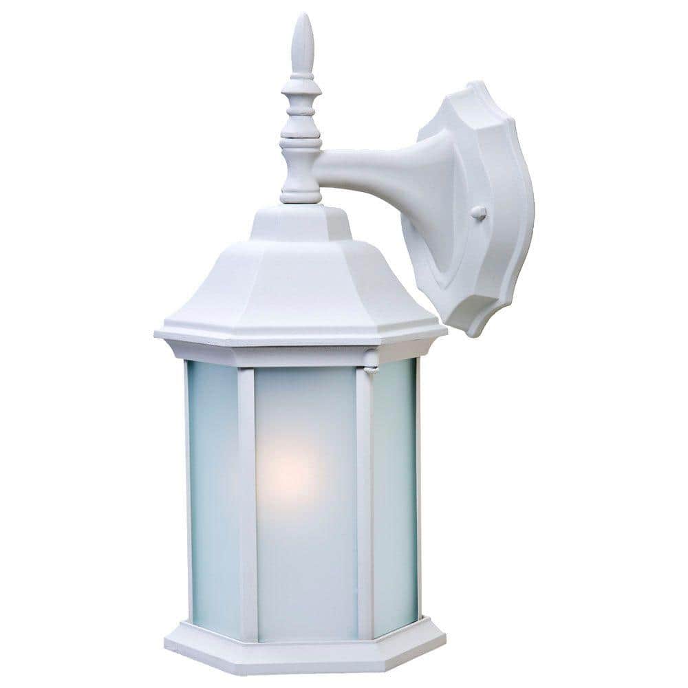 Craftsman 2 Collection 1-Light Textured White Outdoor Wall Lantern Sconce price history on PriceWatchPro