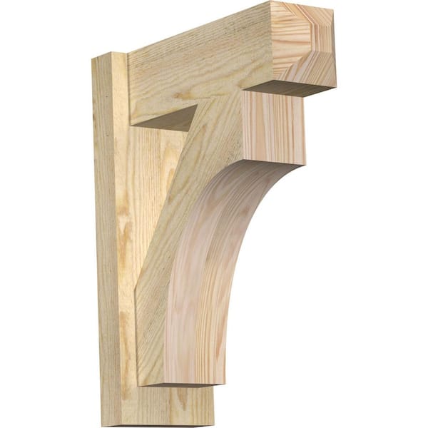 Ekena Millwork 6 in. x 20 in. x 16 in. Douglas Fir Westlake Craftsman Rough Sawn Outlooker