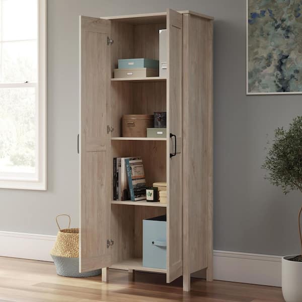 Sauder 2-Door Storage Cabinet Chalk Oak