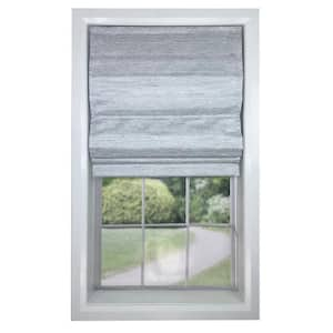 Stone Cordless Blackout Polyester Roman Shades - 36 in. W x 63 in. L