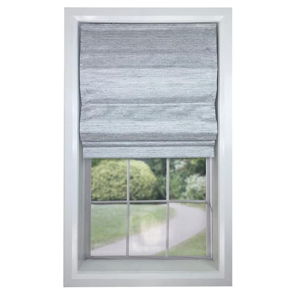 Versailles Home Fashions Stone Cordless Blackout Polyester Roman Shades - 38 in. W x 63 in. L