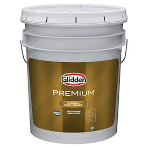 5 gal. Pure White Base 1 Semi-Gloss Latex Exterior Paint