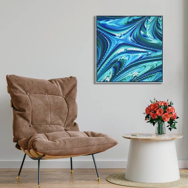 The Art of e Quaintance　Blue The Art of e Quaintance Blue LevvArts Teal and Grey Abstract