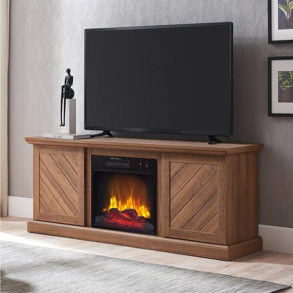 Reviews for HEARTHPRO 56 in. Media Electric Fireplace with Plank Style in  Dark Rustic Oak Finish | Pg 1 - The Home Depot