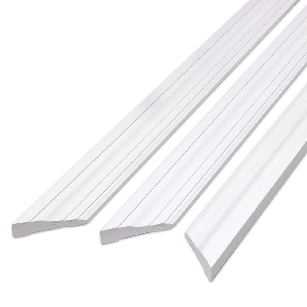 White Prefinished Finger Jointed Wood Door Casing Set