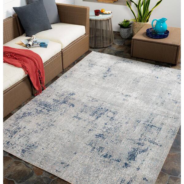 Davenport Blue 5 ft. x 7 ft. Indoor/Outdoor Area Rug