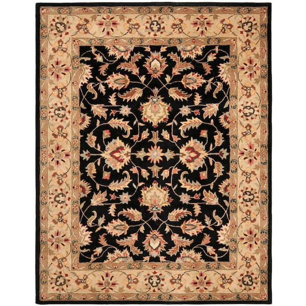SAFAVIEH Heritage Black/Beige 11 ft. x 17 ft. Border Area Rug