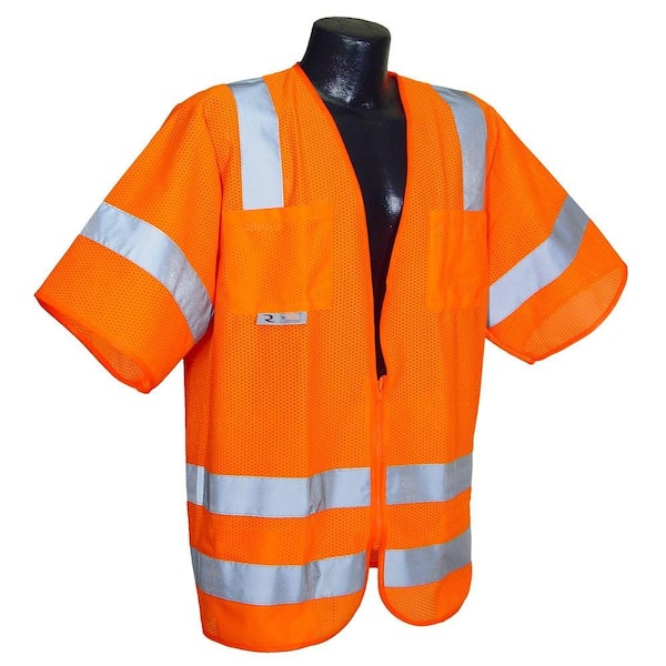 Radians Std Class 3 Green Solid Large Safety Vest