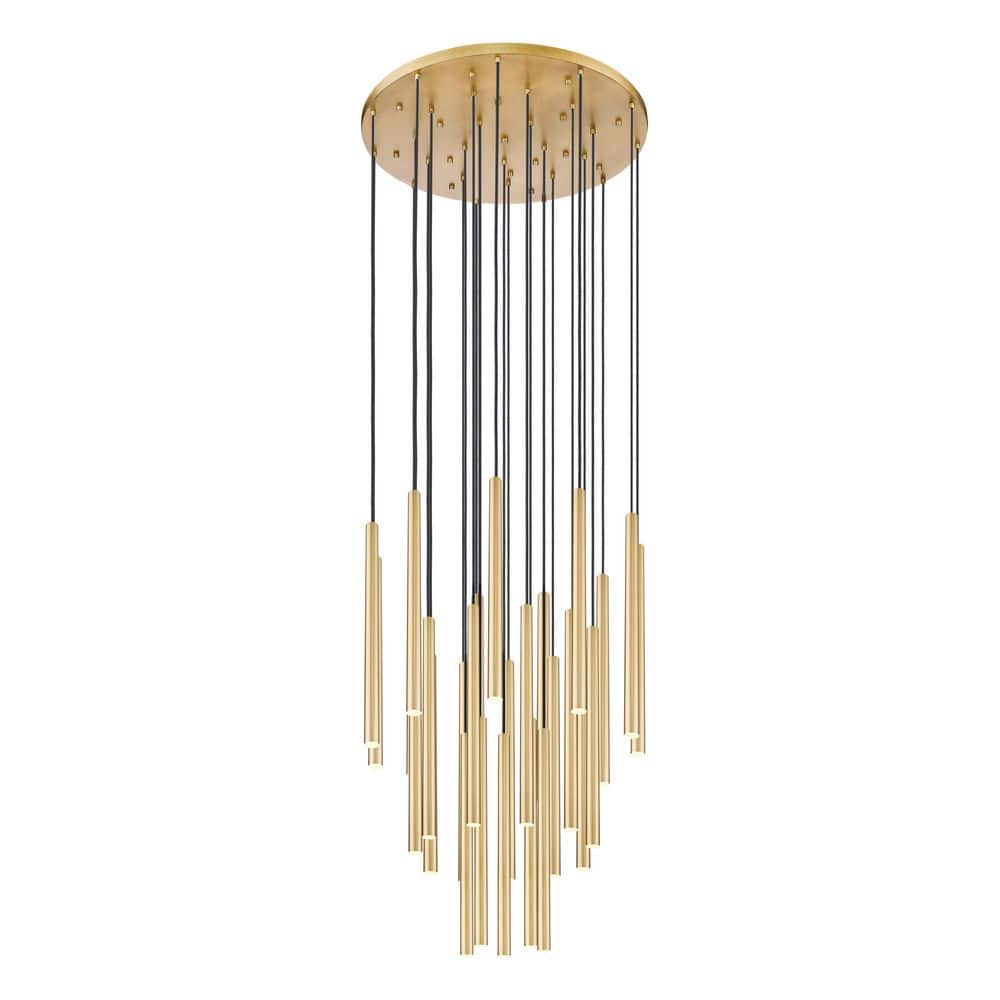 Forest 36 inch Modern Gold 27 Light Integrated LED Chandelier